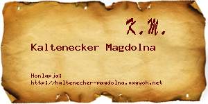 Kaltenecker Magdolna névjegykártya